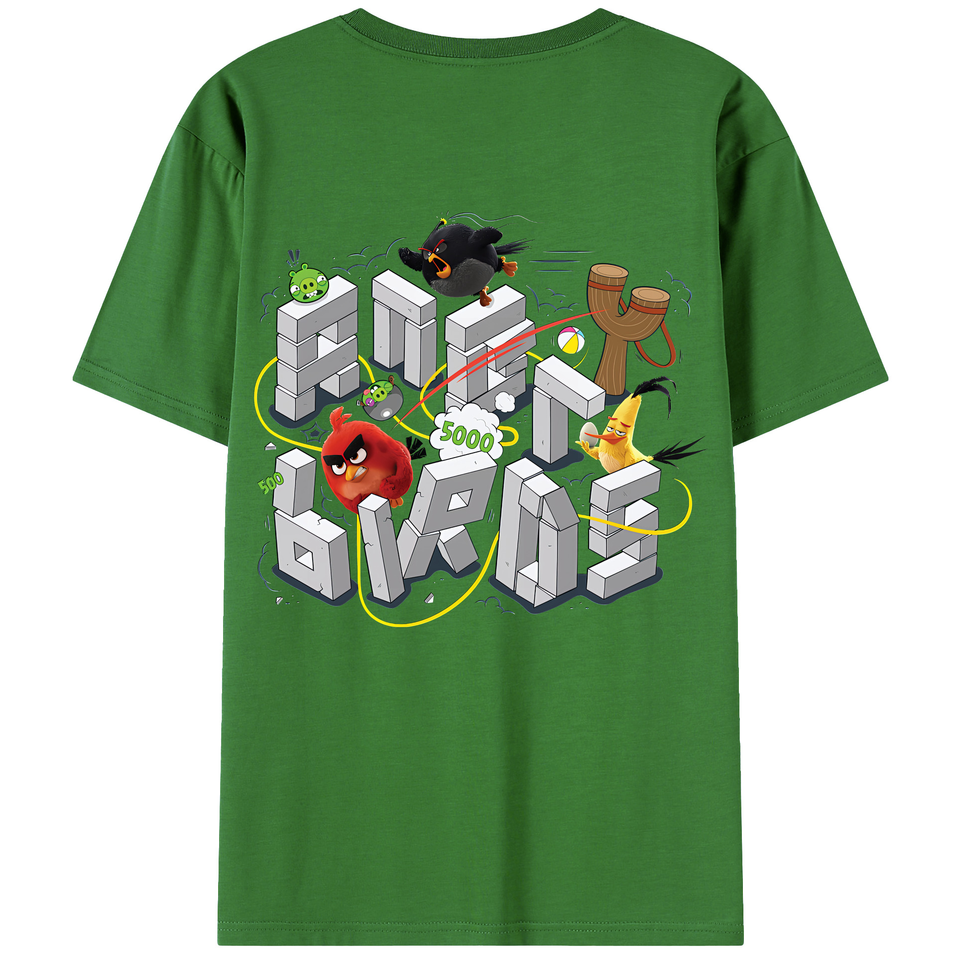（画像用） Angry Birds アングリーバード レディース半袖Tシャツ(バックプリント)
